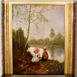A01. Signed 1905 oil painting on canvas. 